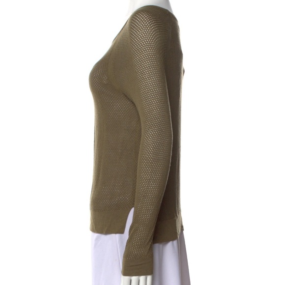 Rag & Bone Army Green Thin Knit Long Sleeve Sweater Top - Picture 11 of 11